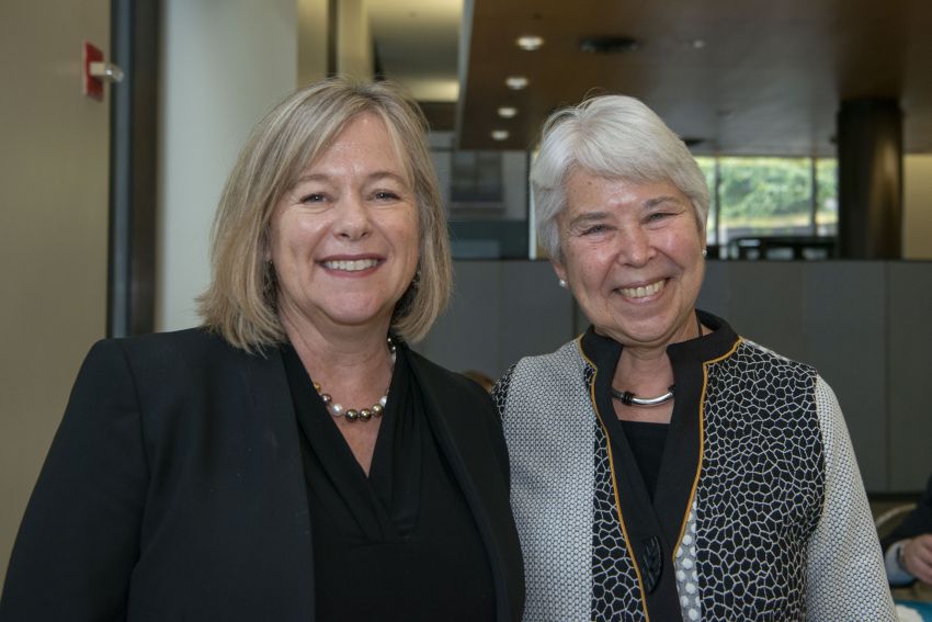 Dean Melanie Leslie and Chancellor Carol Christ