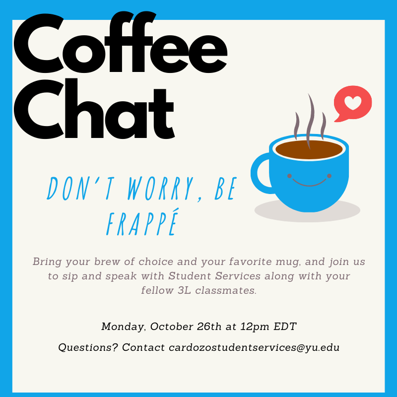 Student Services Coffee Chat - Class of 2021