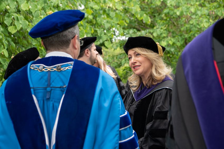 Val Myteberi at commencement 