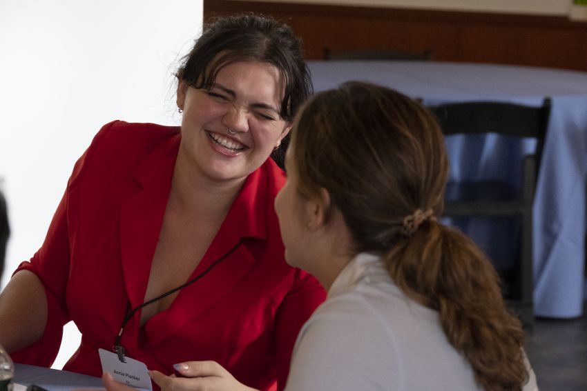 students laughing together
