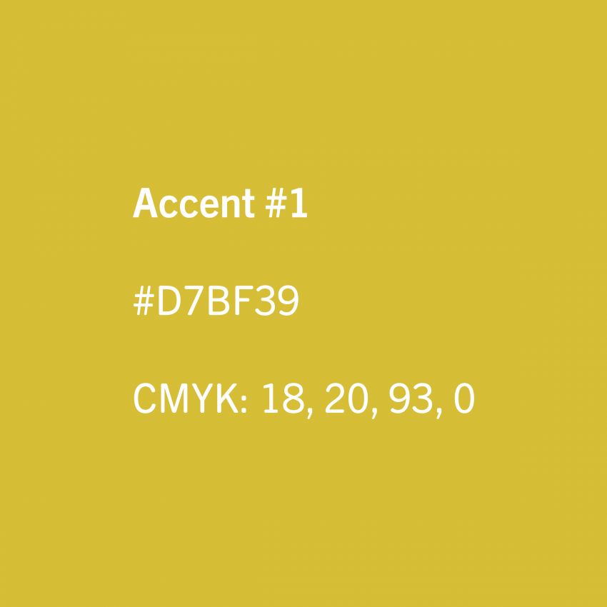 Accent Color #1 Accent #1 #d7BF39 CMYK: 18, 20, 93, 0