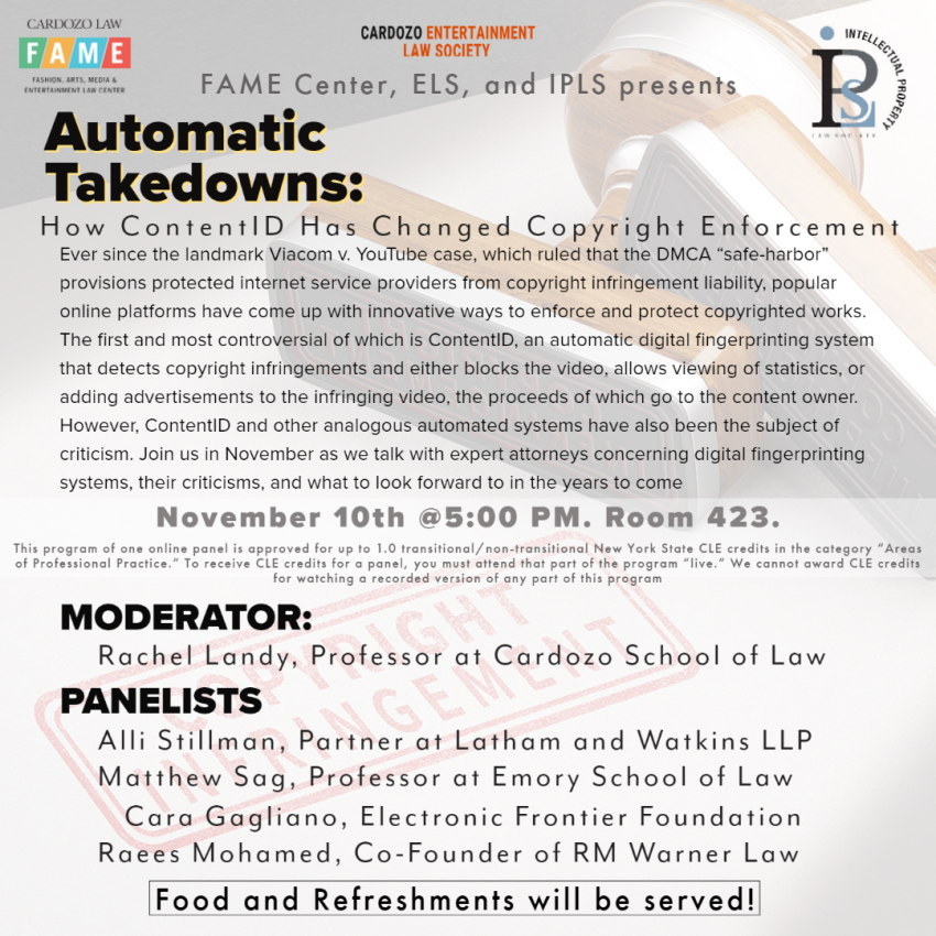 Takedowns: How ContentID Has Changed Copyright Enforcement