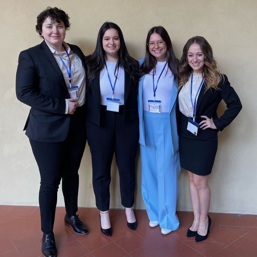 Ilona Ehrich, Diana Miller and Megan Bishop won 1st Place Overall Advocate-Client Team and a Top Place Individual Mediator at the 21st INADR International Academy of Dispute Resolution International Law School Mediation Tournament in Bologna, Italy 
