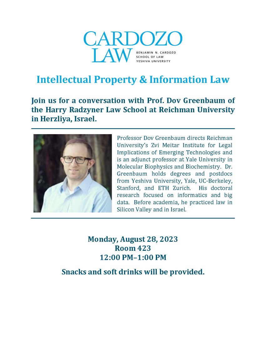 A Conversation with Professor Dov Greenbaum (Reichman University)