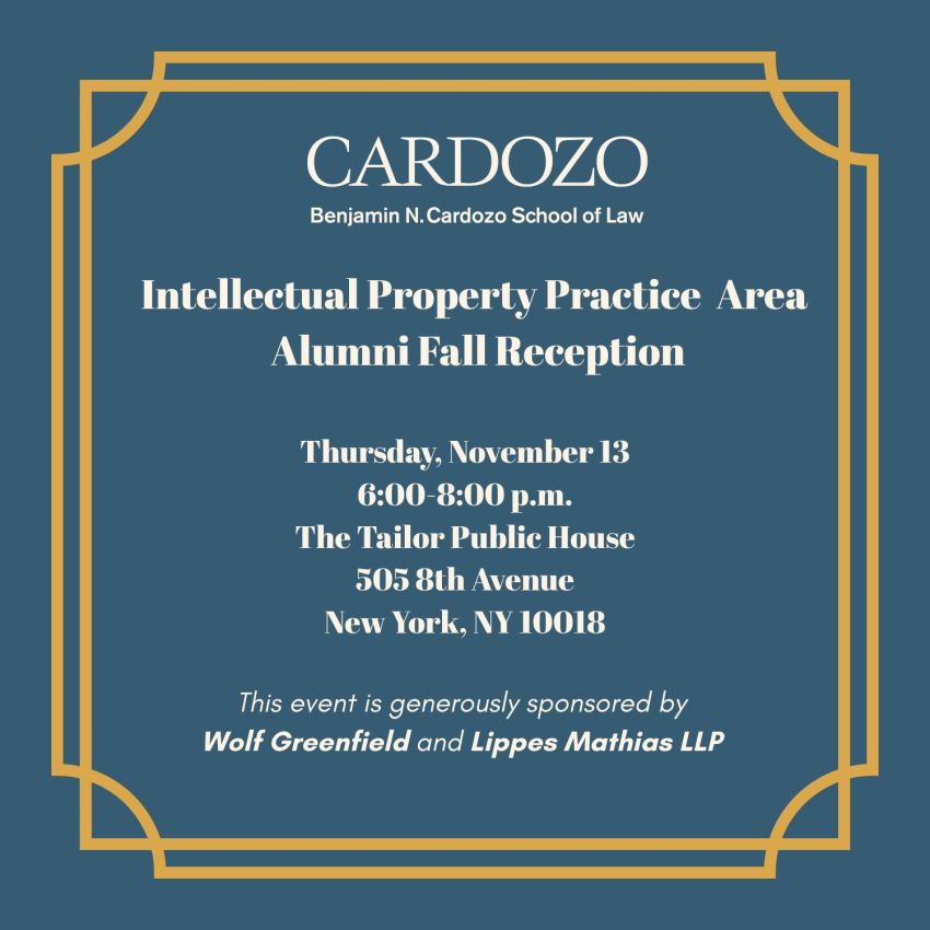 Intellectual Property Practice Area Alumni Fall Reception