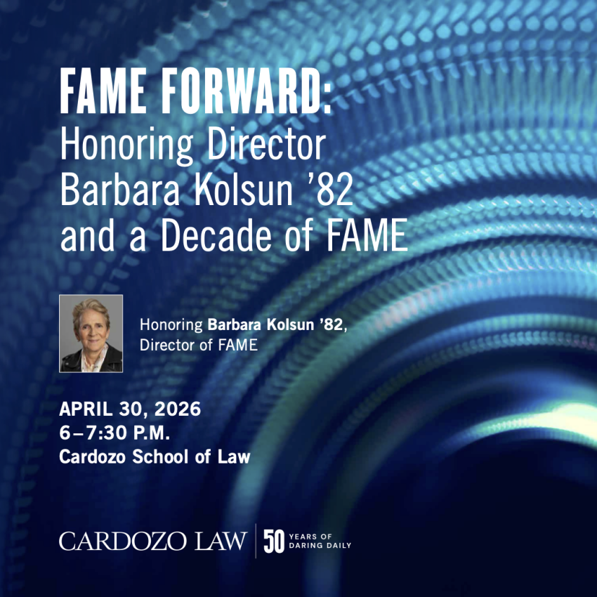 FAME Forward: Honoring Director Barbara Kolsun ’82 and A Decade of FAME